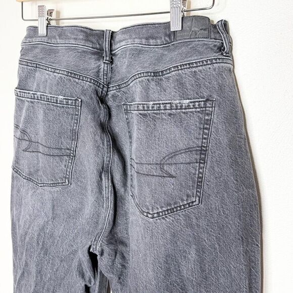American Eagle Outfitters Stone Washed Black Wide Leg Jeans - Women’s 12 Short - Picture 6 of 9